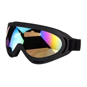 Black Frame Multi Color Mirror Lens Perfect For Burning Man Goggles